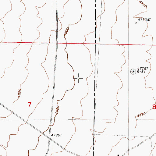 Topographic Map of Well Number One, NV