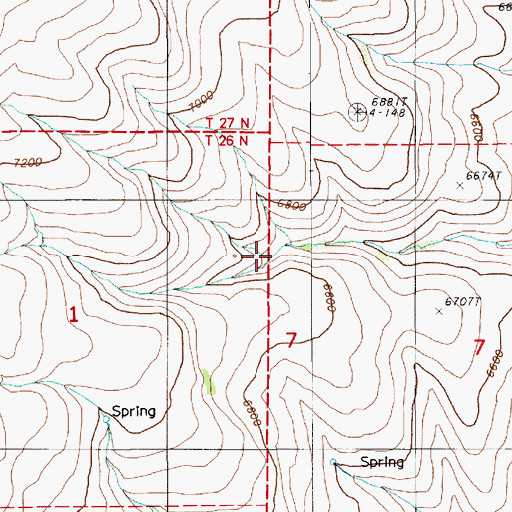 Topographic Map of Rimrock Spring, NV