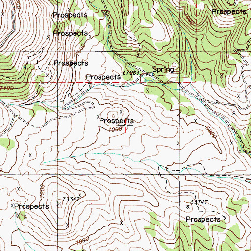 Topographic Map of Big Field Number One, NV