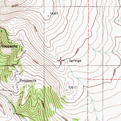 Topographic Map of Rimrock Springs, NV