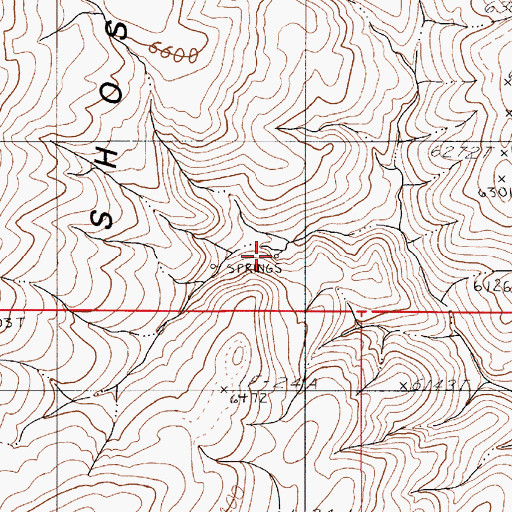Topographic Map of Willow Creek Spring, NV