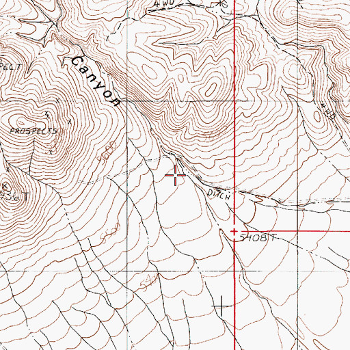 Topographic Map of Stone Cabin Spring, NV