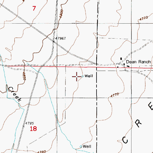Topographic Map of Well Number Three, NV