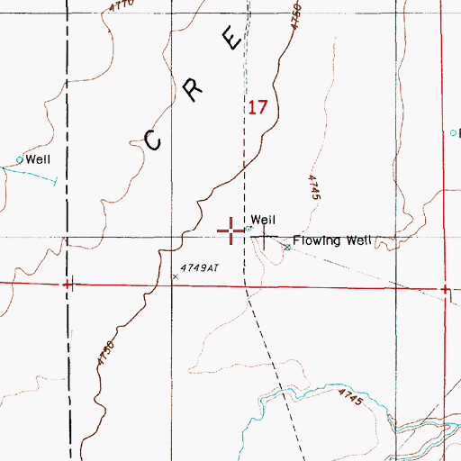 Topographic Map of Well Number Four, NV