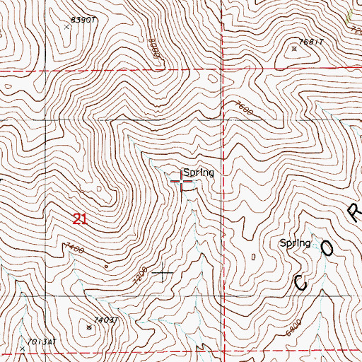 Topographic Map of Big Pole Spring, NV
