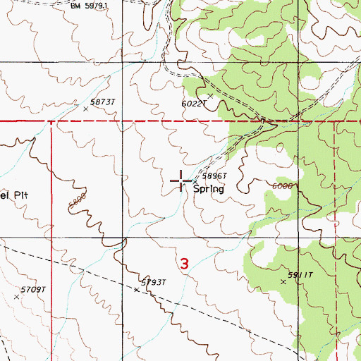 Topographic Map of Rossi Spring, NV