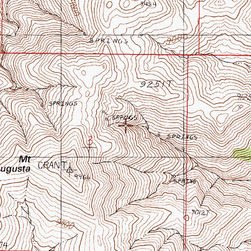Topographic Map of Starr Spring, NV