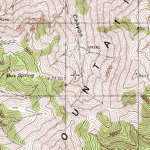 Topographic Map of Deep Canyon Spring, NV