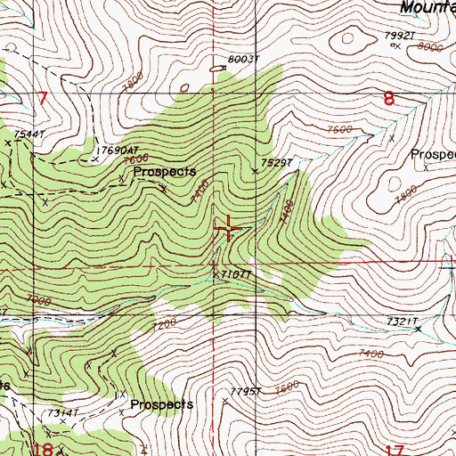 Topographic Map of Coal Canyon Spring Number One, NV