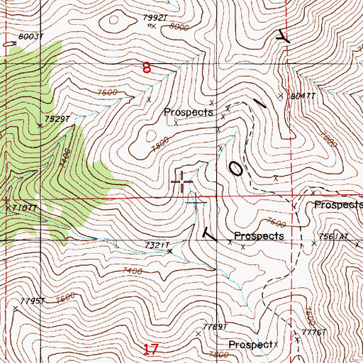 Topographic Map of Coal Canyon Spring Number Three, NV