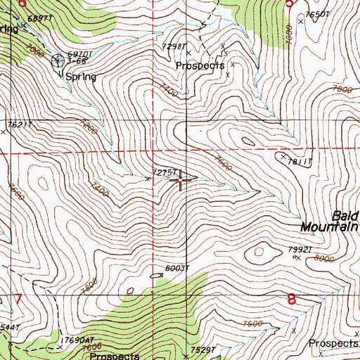 Topographic Map of Spaghetti Number Three Spring, NV