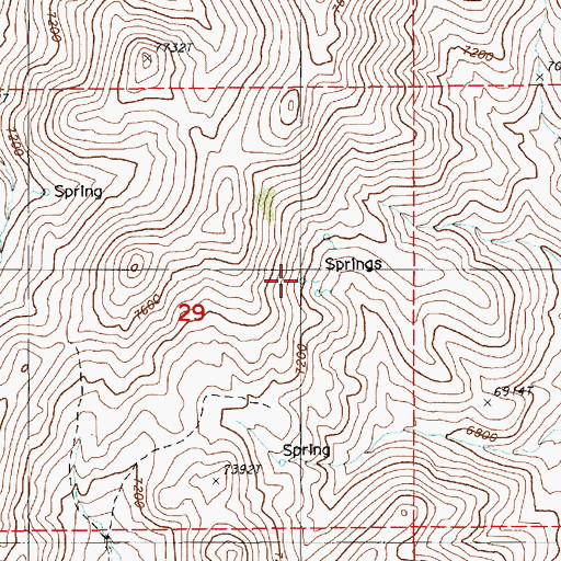 Topographic Map of Florio Spring Number Four, NV