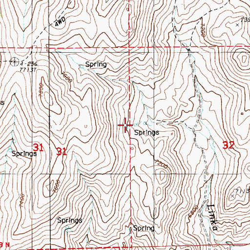 Topographic Map of Florio Spring Number Three, NV