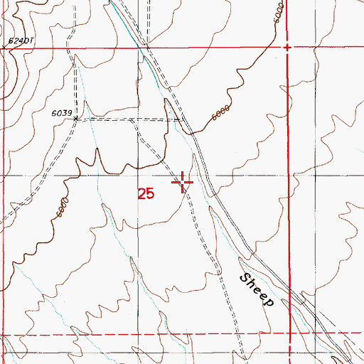 Topographic Map of Old Thomas Spring, NV