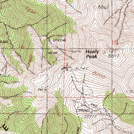 Topographic Map of Deer Lodge Spring, NV