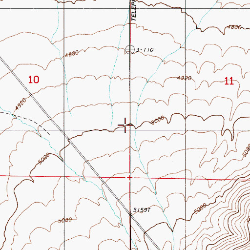 Topographic Map of Lewis Bens Creek, NV