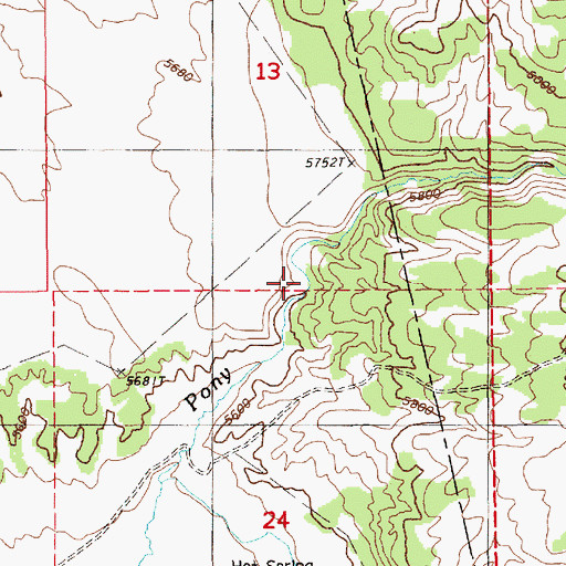 Topographic Map of Copper Canyon, NV