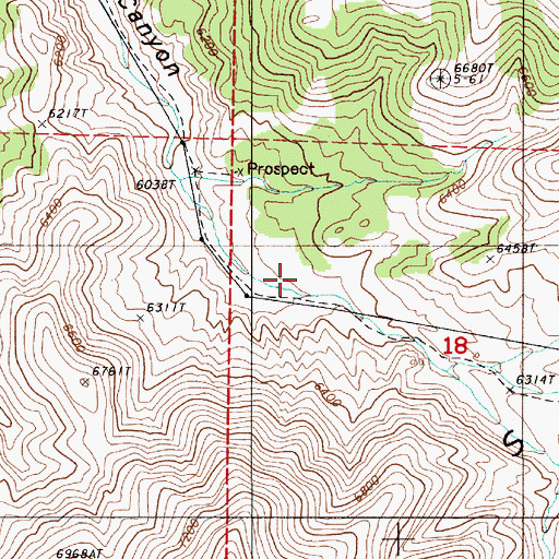 Topographic Map of Harry Canyon Spring Number Two, NV