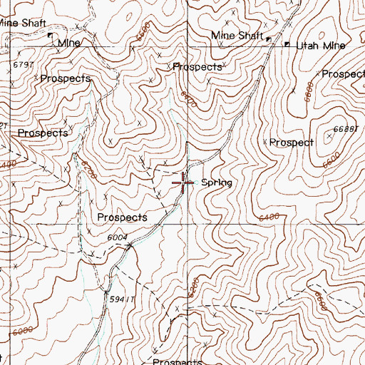 Topographic Map of Clarks Spring, NV