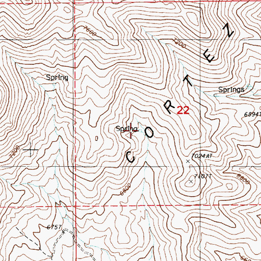 Topographic Map of Thatcher Spring, NV