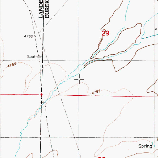 Topographic Map of Hussey Well, NV