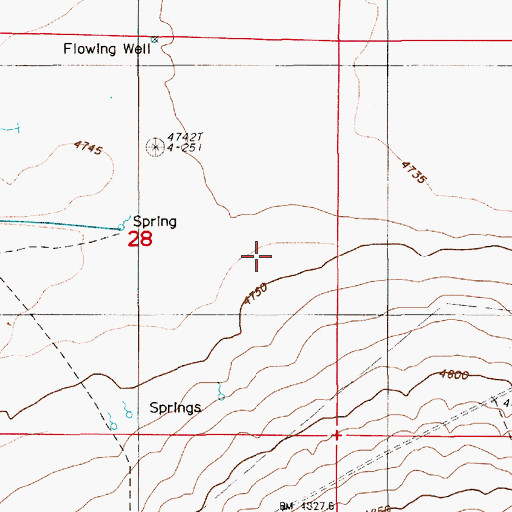 Topographic Map of Well Number Five, NV