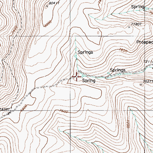 Topographic Map of Buckhorn Spring, NV
