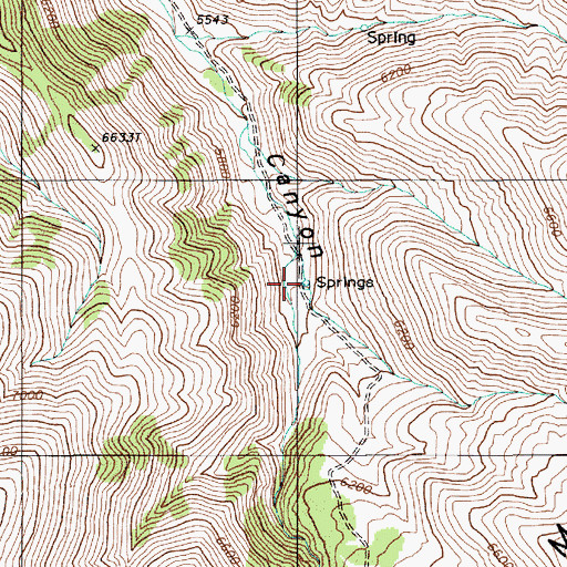 Topographic Map of Dean Spring Number Three, NV