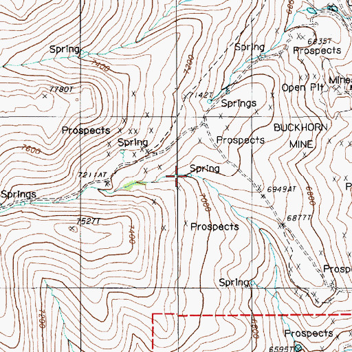Topographic Map of Goyeneche Spring Number Four, NV