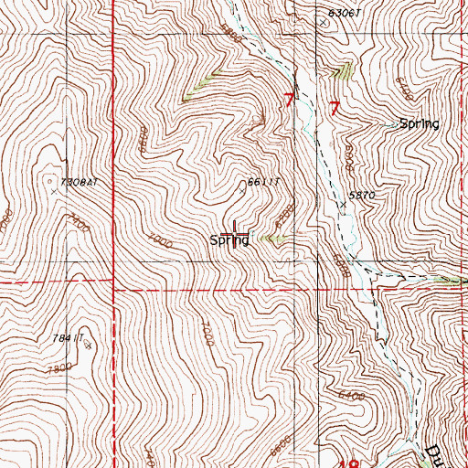 Topographic Map of Florio Spring Number Six, NV