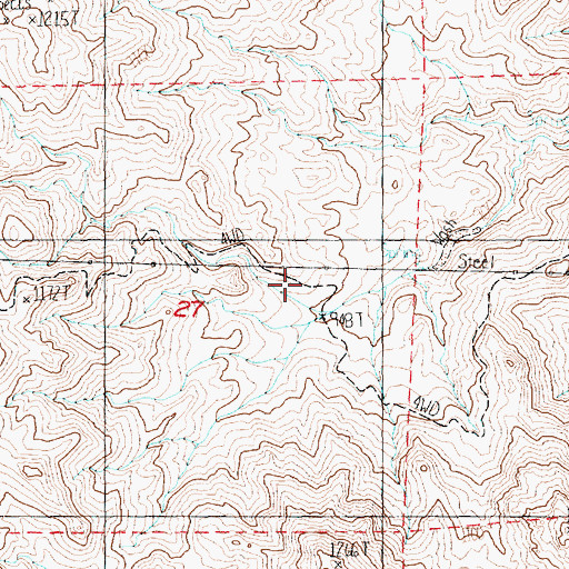 Topographic Map of Camp Booth (historical), NV