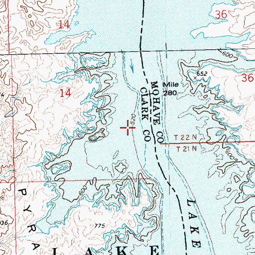 Topographic Map of Pyramid Rock, NV