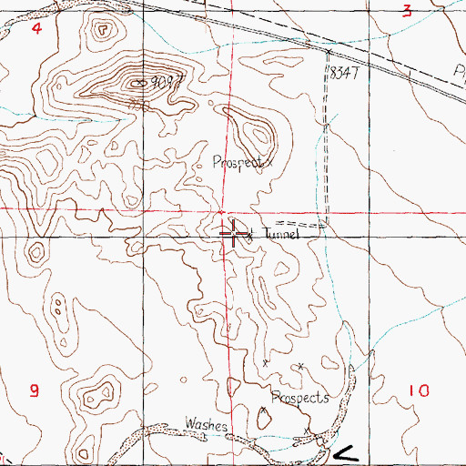 Topographic Map of Kerwin Camp (historical), NV