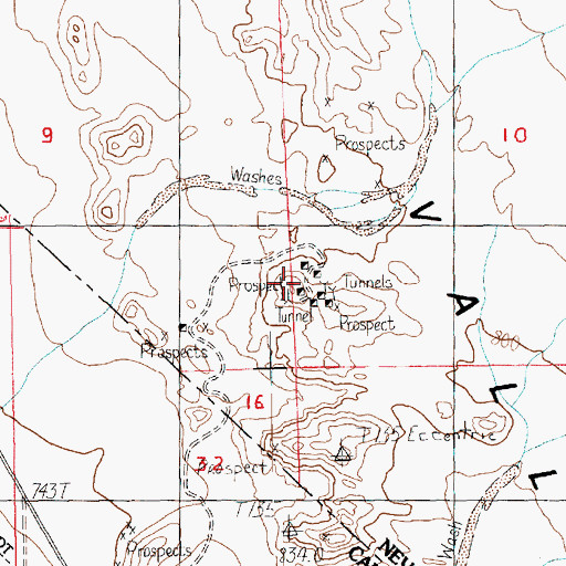 Topographic Map of Chiquita Mine, NV