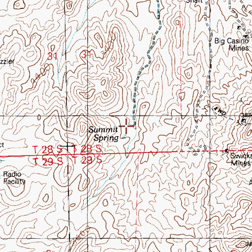 Topographic Map of Emerald City (historical), NV