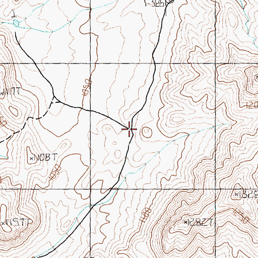 Topographic Map of Copper City (historical), NV