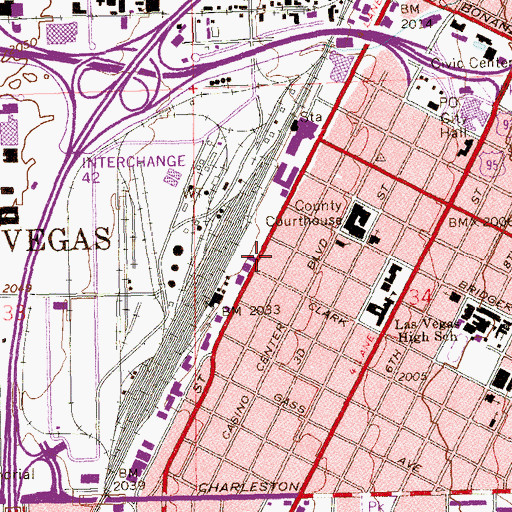 Topographic Map of Navajo City (historical), NV