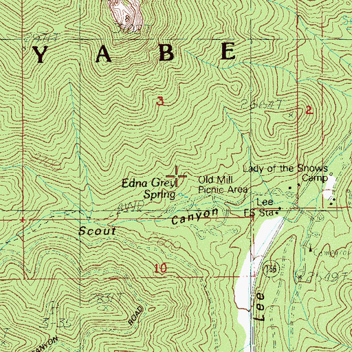 Topographic Map of Scout Canyon Spring, NV