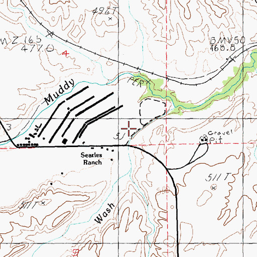 Topographic Map of Comstock (historical), NV