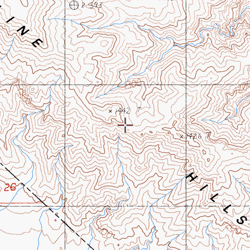 Topographic Map of Stateline Pass, NV