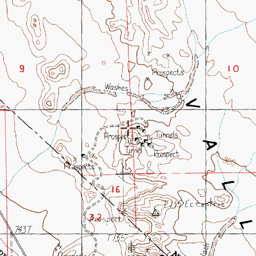 Topographic Map of Leadville Mine, NV