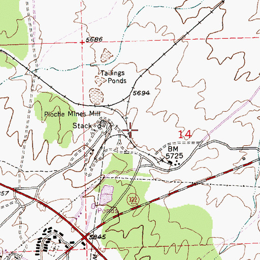 Topographic Map of Claflin (historical), NV