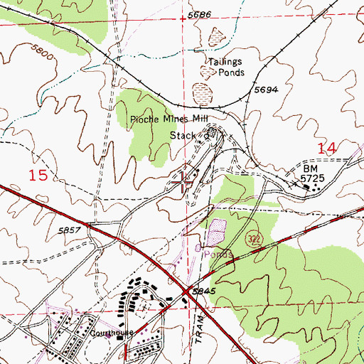 Topographic Map of Floral Springs (historical), NV