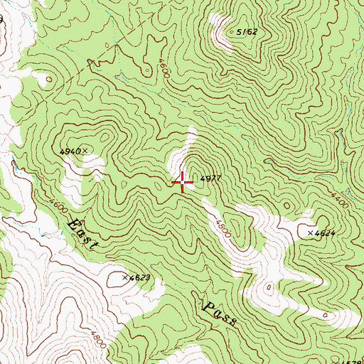 Topographic Map of Diamond Peak, NV