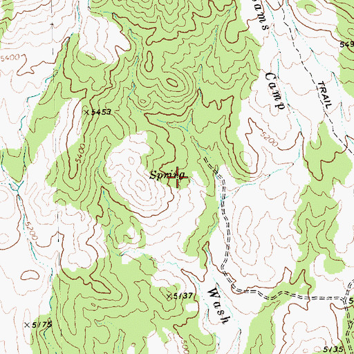 Topographic Map of Sams Camp Spring, NV