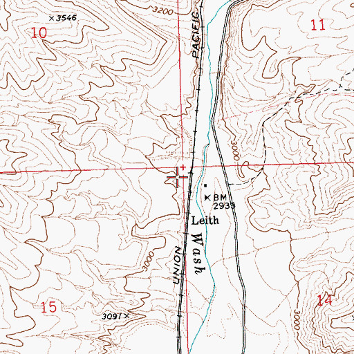 Topographic Map of Leith Canyon, NV