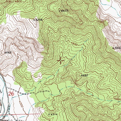 Topographic Map of Whiskey Spring, NV