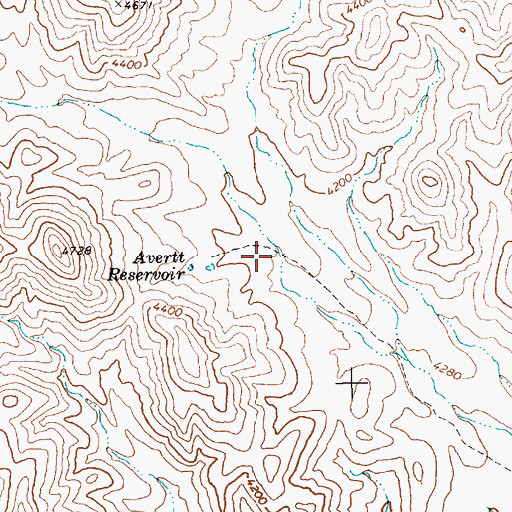 Topographic Map of Hidden Spring, NV