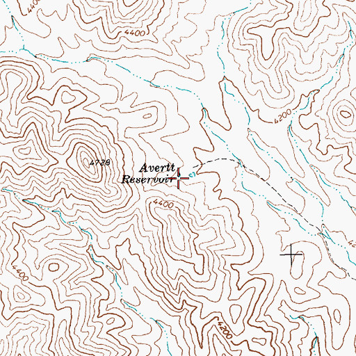 Topographic Map of Averett Spring, NV