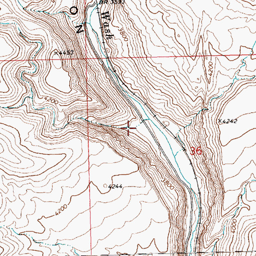 Topographic Map of Willow Canyon, NV